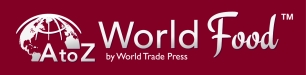 AtoZ World Food maroon square database logo